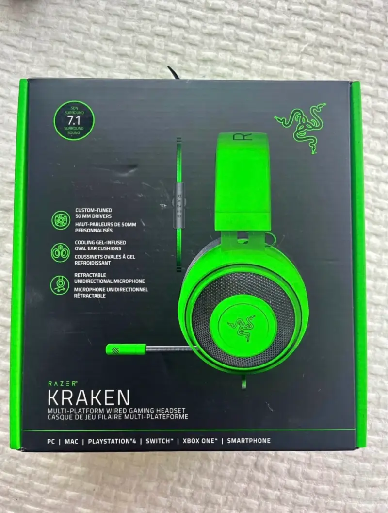 Audífonos gaming Razer Kraken verdes - 1