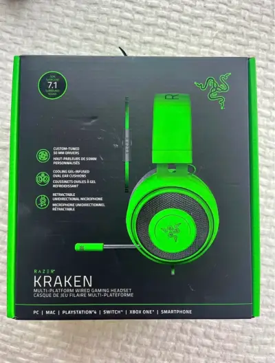 Audífonos gaming Razer Kraken verdes - miniatura 1