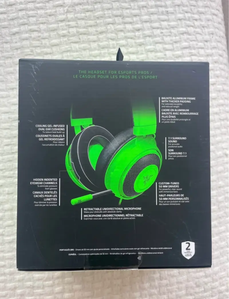 Audífonos gaming Razer Kraken verdes - 2