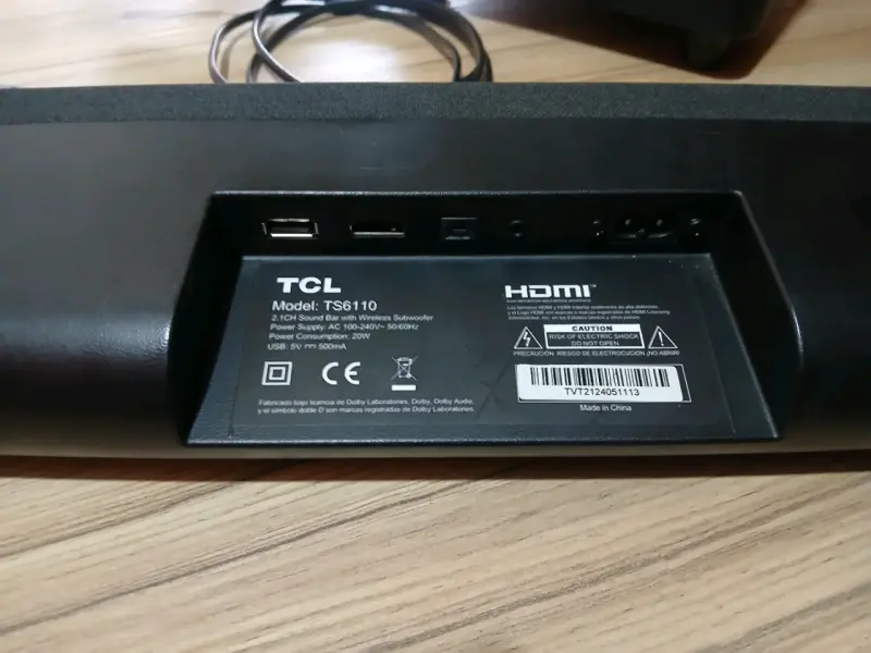 Barra de sonido TCL con subwoofer - 2