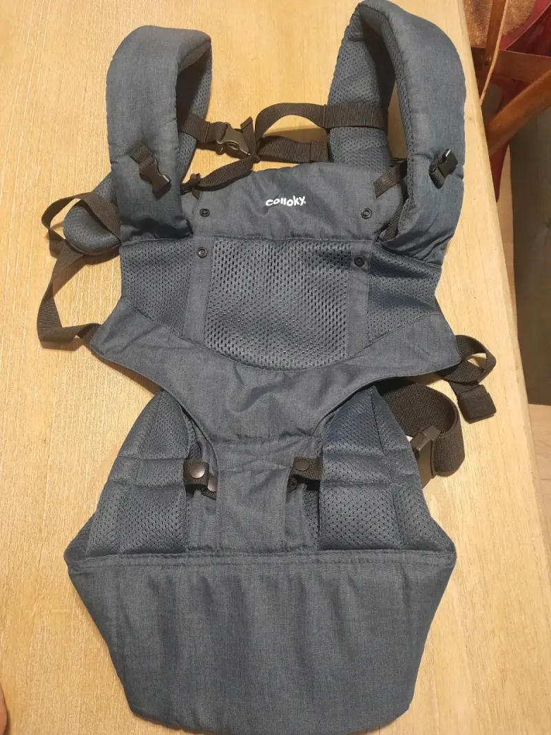 Mochila portabebé Colloky gris - 4