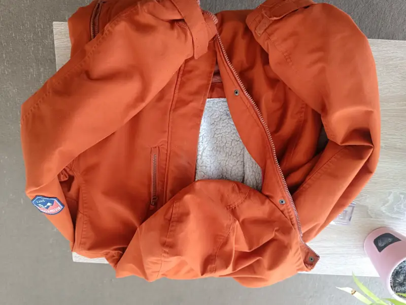 Chaqueta naranja con forro - 1