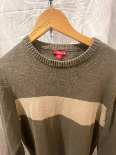 Suéter Merona café  y beige talla M - miniatura 1