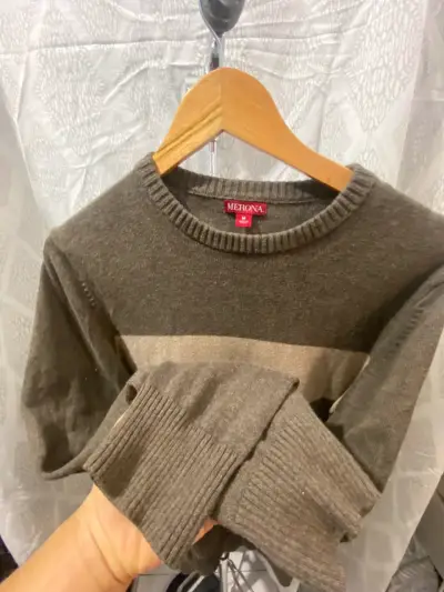 Suéter Merona café  y beige talla M - miniatura 2