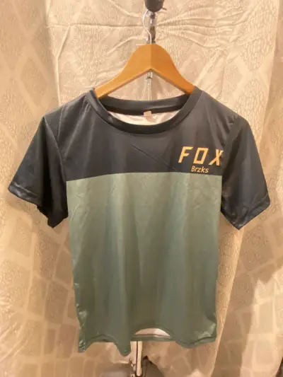 Polera deportiva FOX verde y gris - miniatura 1