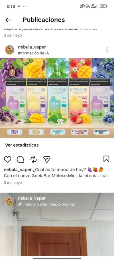 vapers Geek Bar sabores frutales - miniatura 4