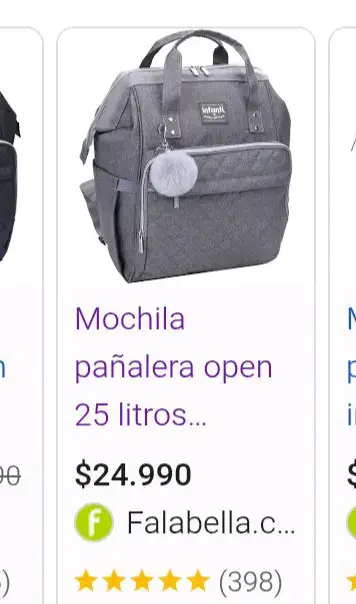 Bolso pañalera Infanti gris - miniatura 3