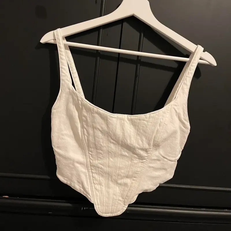 Top corset blanco elegante - 1