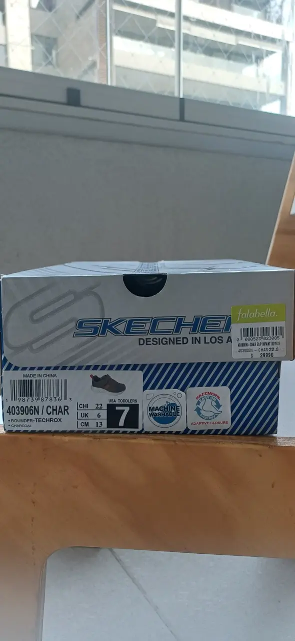 Zapatillas Skechers gris y naranja - 5