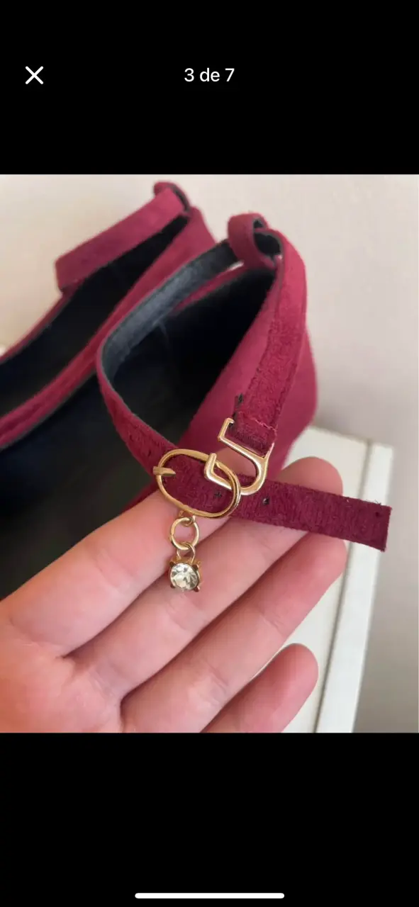 Zapatos burdeos con correa - 2