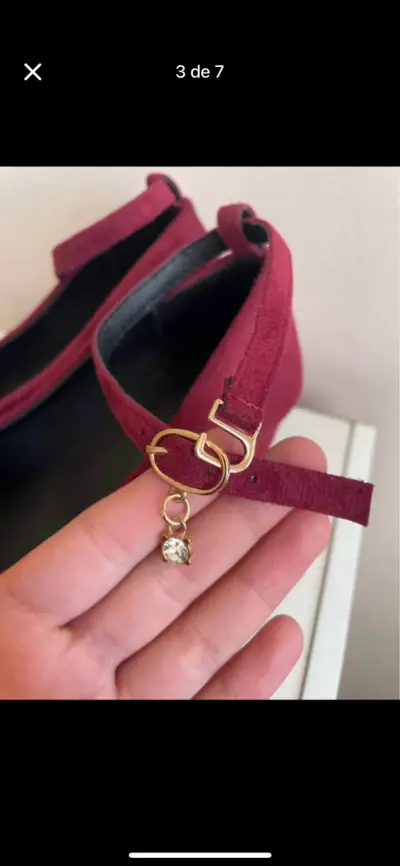 Zapatos burdeos con correa - miniatura 2