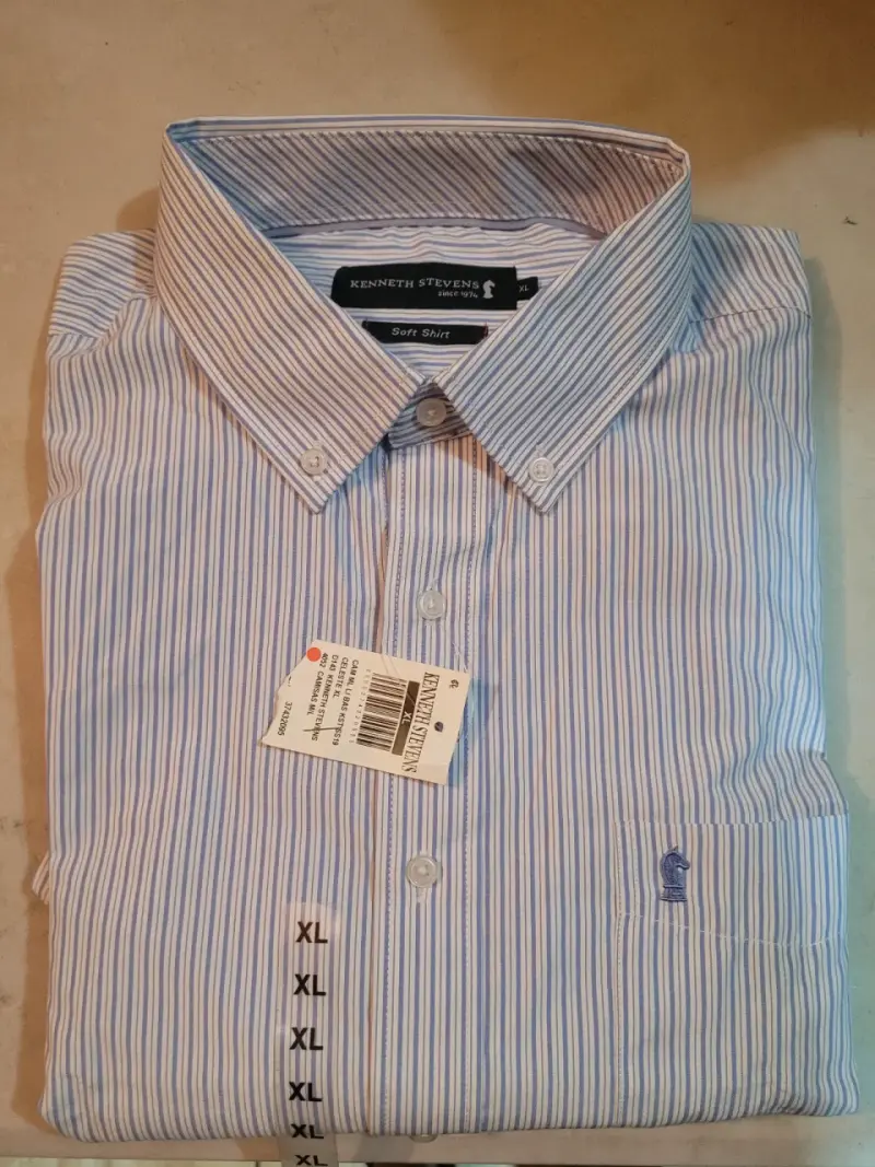 Camisa rayada Kenneth Stevens XL