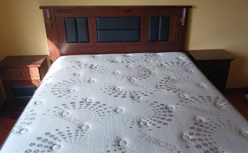 Cama americana dos plazas con colchon, respaldo y - 3