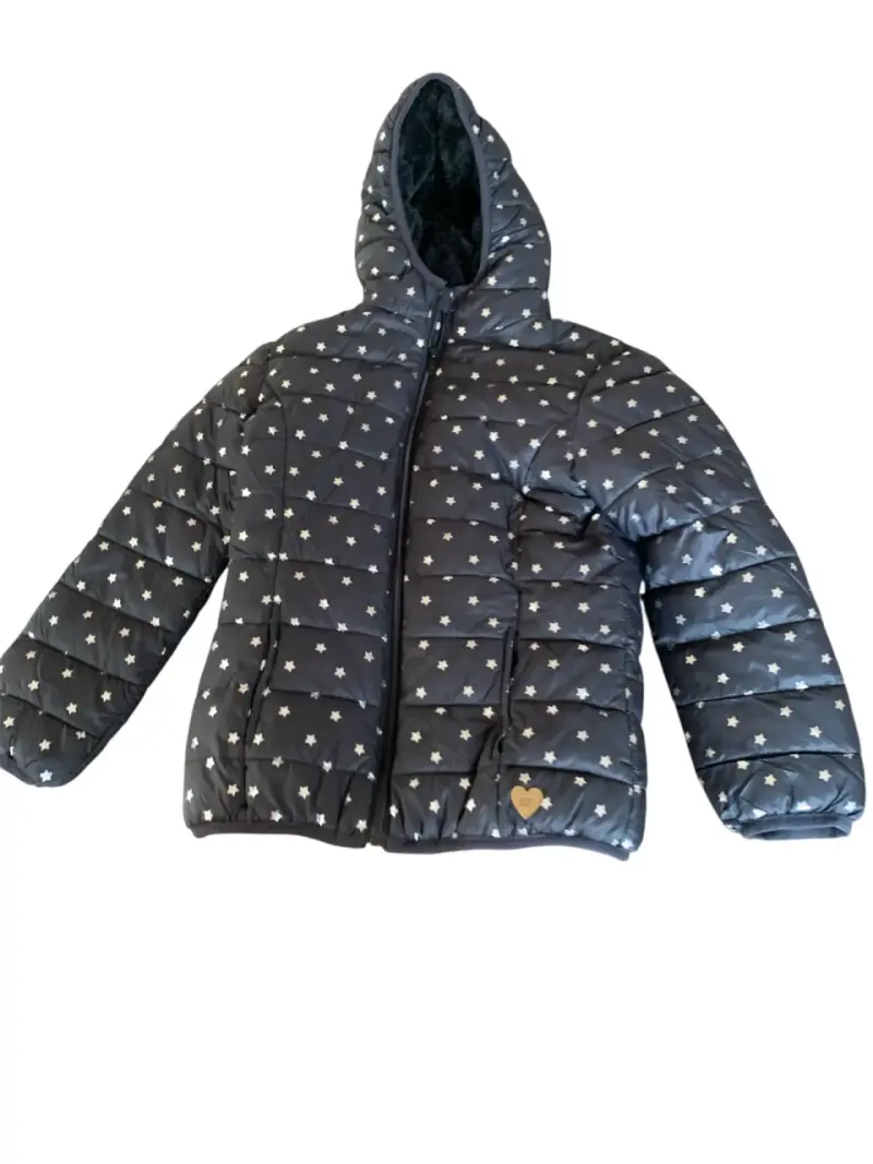 Parka ELV 8 años con chiporro y estrellas plateada - 1