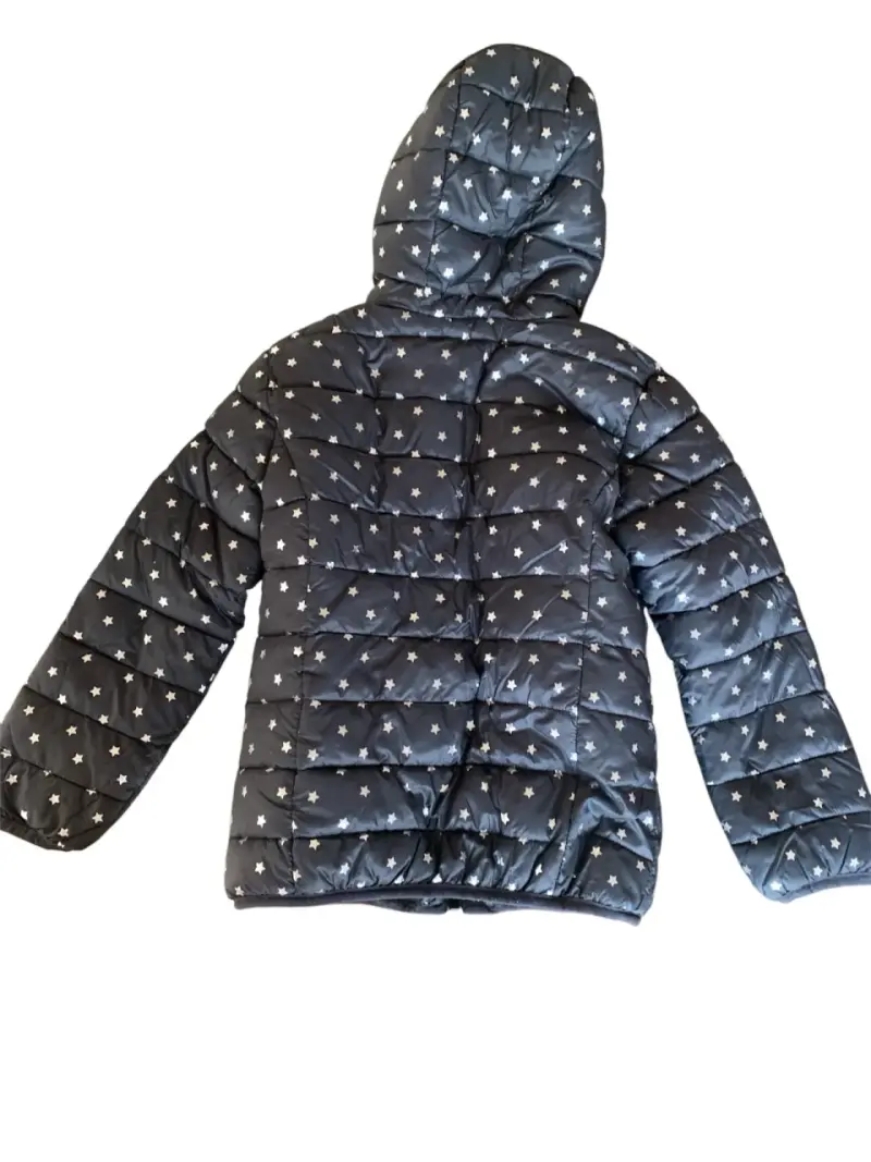 Parka ELV 8 años con chiporro y estrellas plateada - 2
