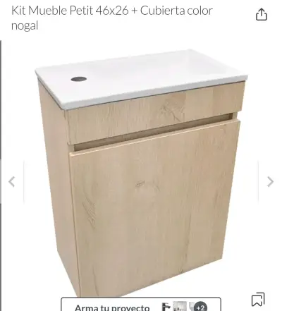 Kit mueble con cubierta color nogal - miniatura 1