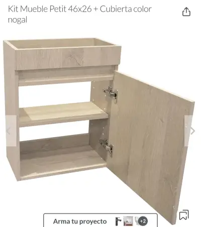 Kit mueble con cubierta color nogal - miniatura 2