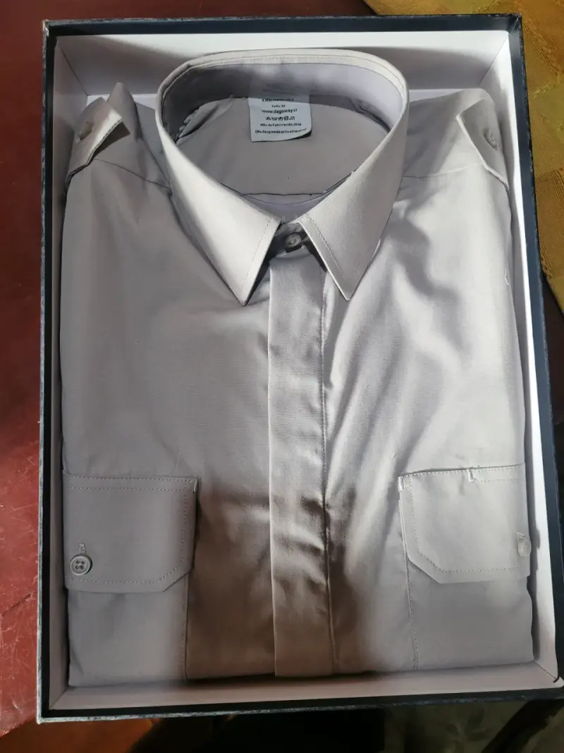 Camisa gris manga larga