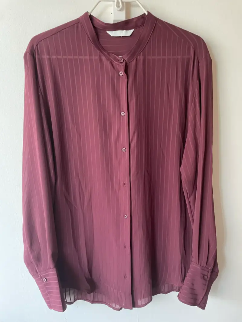 Blusa H&M Guinda Rayas Finas - 1