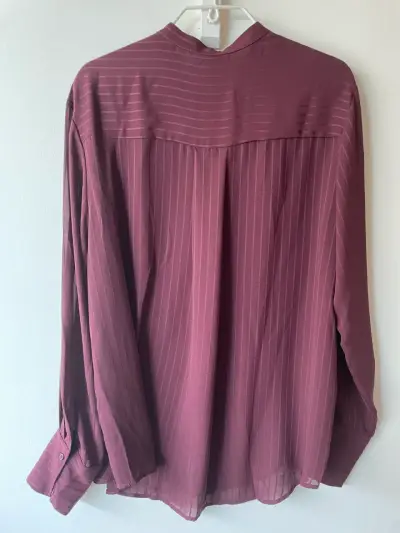Blusa H&M Guinda Rayas Finas - miniatura 2