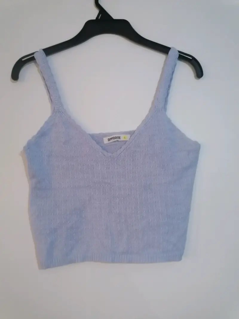Crop top lila de tirantes - 1