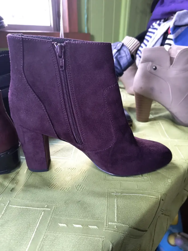 Botines de gamuza morados - 1