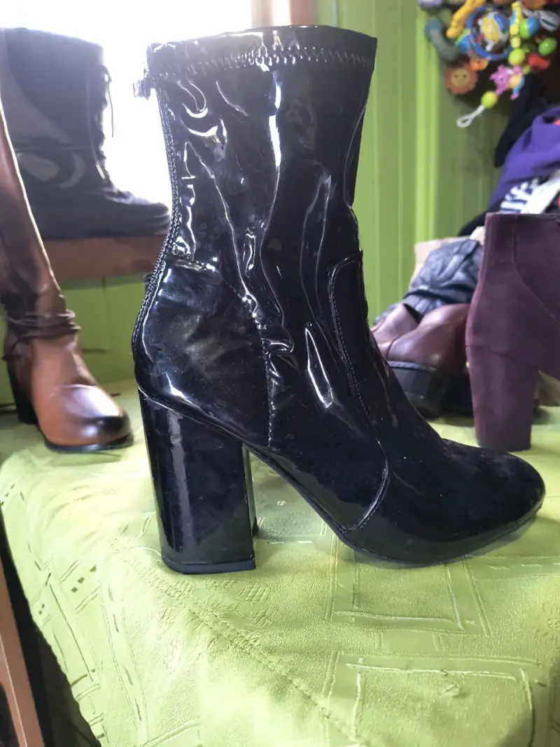 Botines de gamuza morados - 3