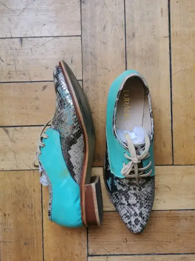 Zapatos Burano charol turquesa - miniatura 5