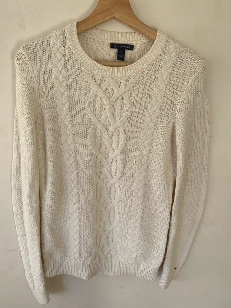 Suéter blanco tejido - 1