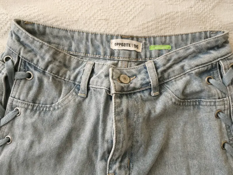Jeans mujer con lazos laterales - 3