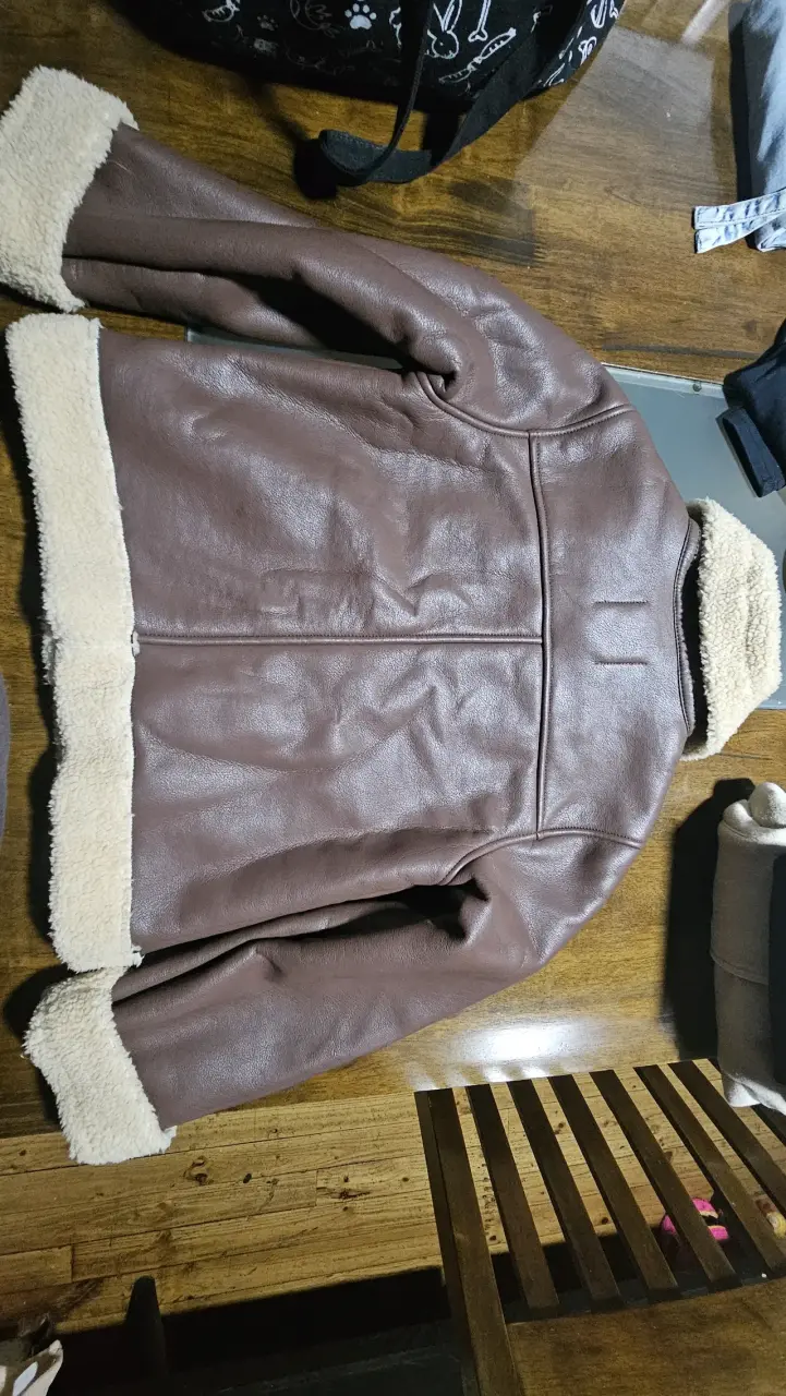Chaqueta aviador marrón con forro talla 12 - 3