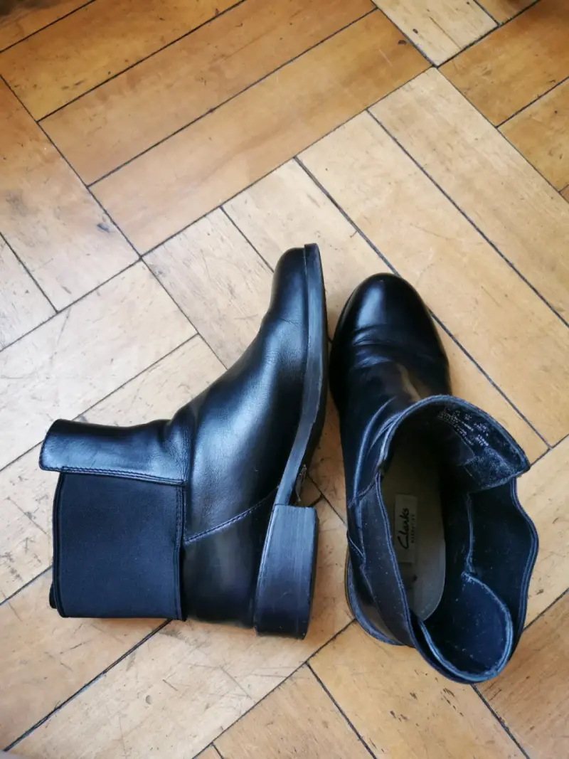 Botines negros de cuero Clarks - 3