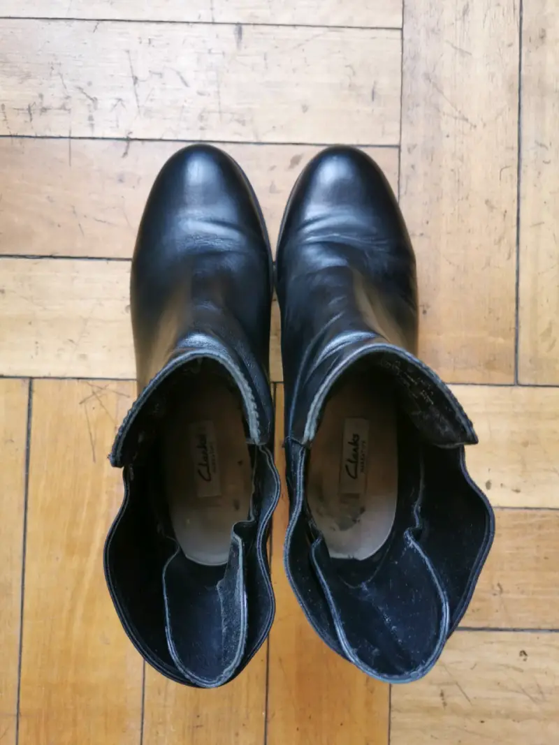 Botines negros de cuero Clarks - 5