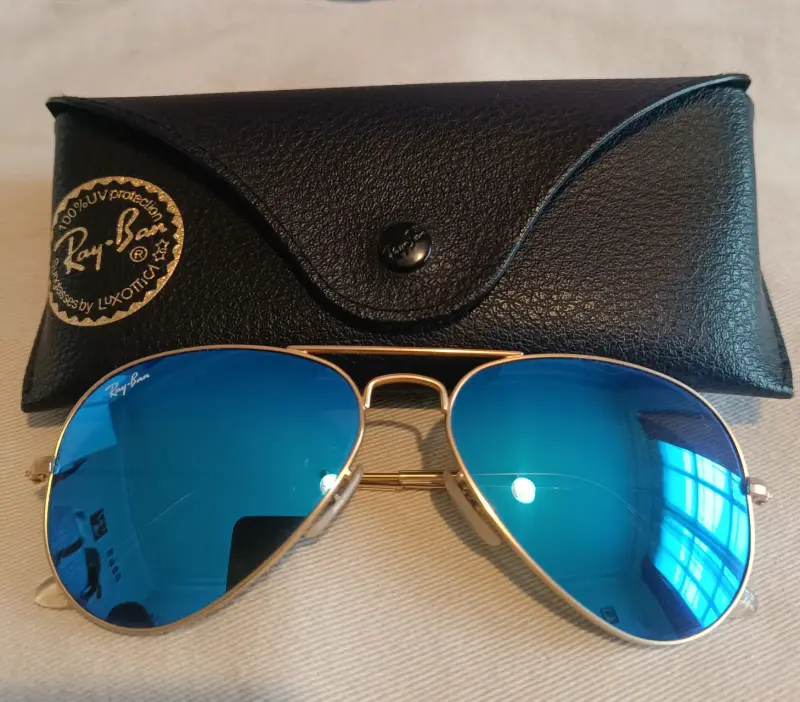 Lentes de sol Ray-Ban aviador azules - 1