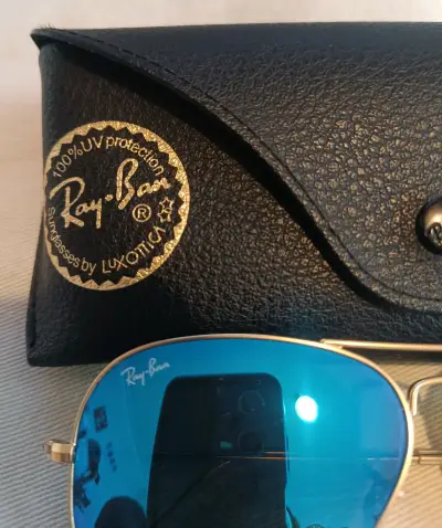 Lentes de sol Ray-Ban aviador azules - miniatura 2