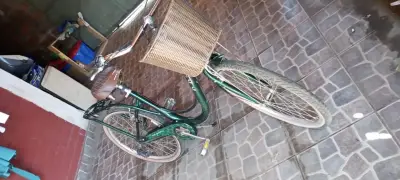 Bicicleta Oxford vintage verde con canasto - miniatura 2