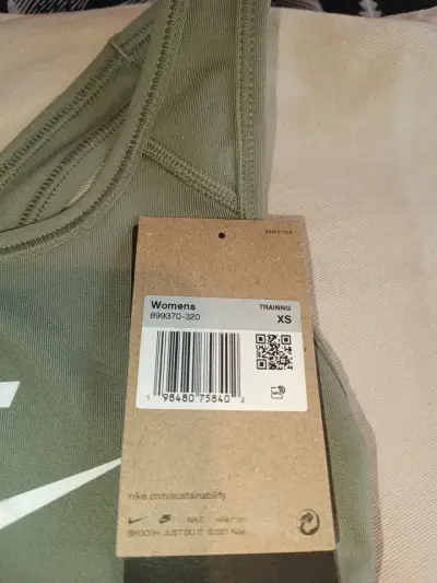 Top deportivo Nike verde XS - miniatura 2
