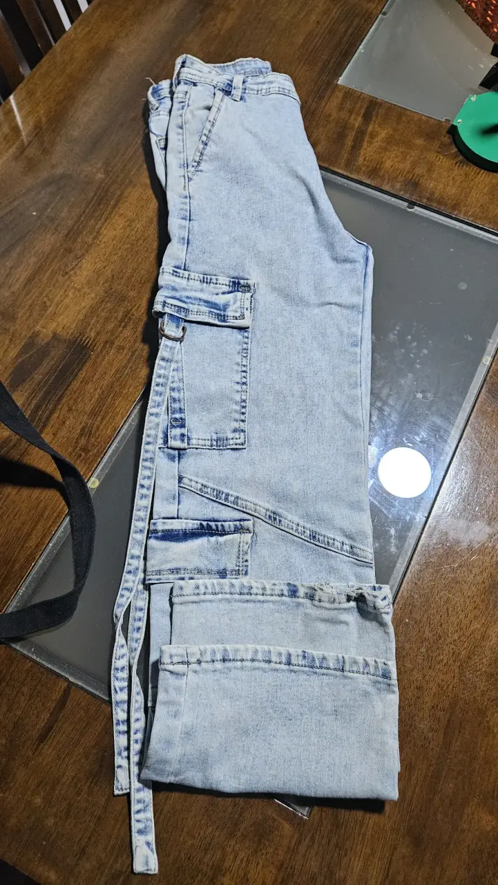 Jeans claros de mezclilla talla 12 - 5