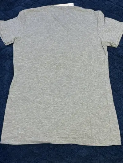 Polera gris Adidas logo rosado - miniatura 2
