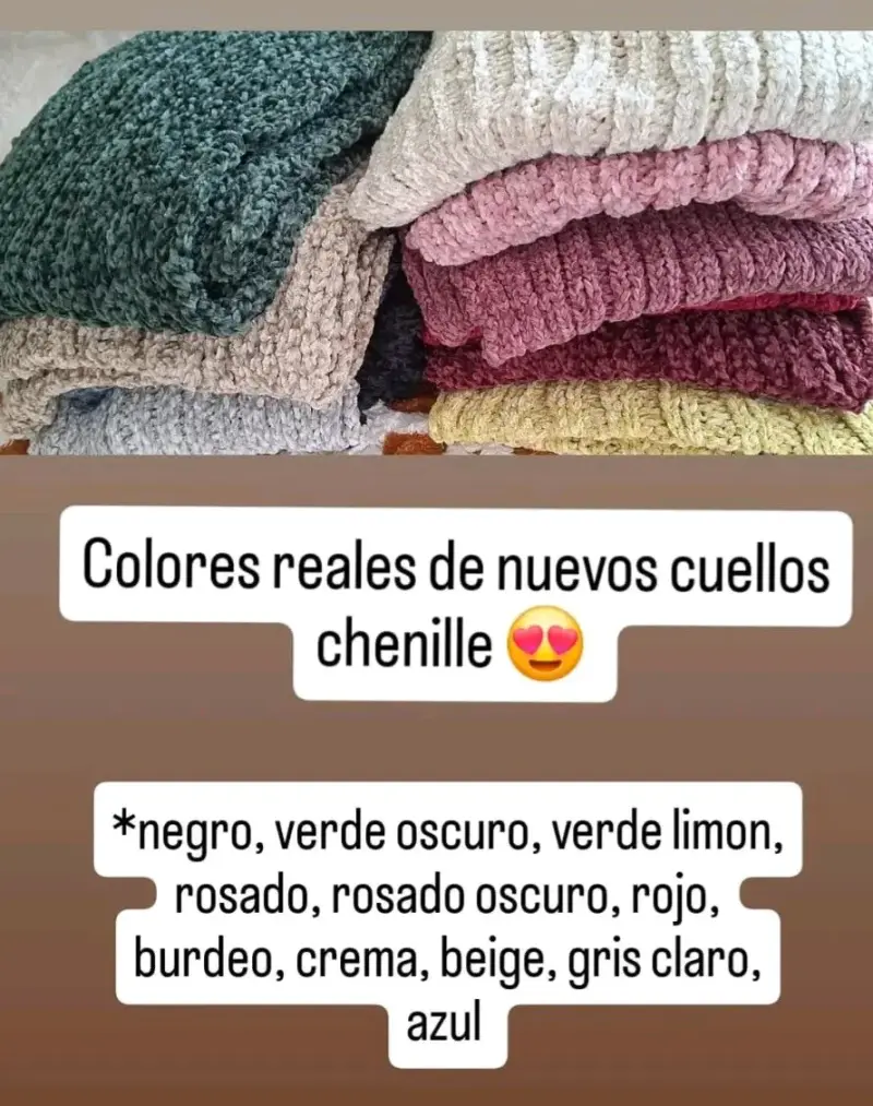 Cuellos de chenille eb bellos colores - 2