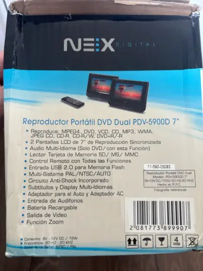 Reproductor DVD portátil dual Nex - miniatura 5
