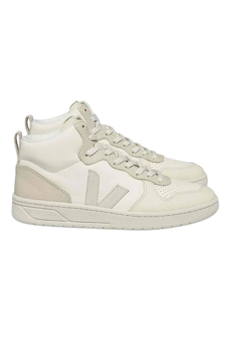 Zapatillas blancas de cuero altas - 1