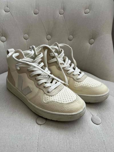 Zapatillas blancas de cuero altas - miniatura 2