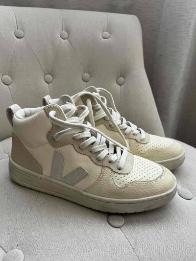 Zapatillas blancas de cuero altas - miniatura 3