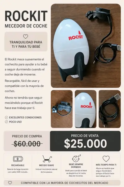 Mecedor de coche Rockit recargable - miniatura 1
