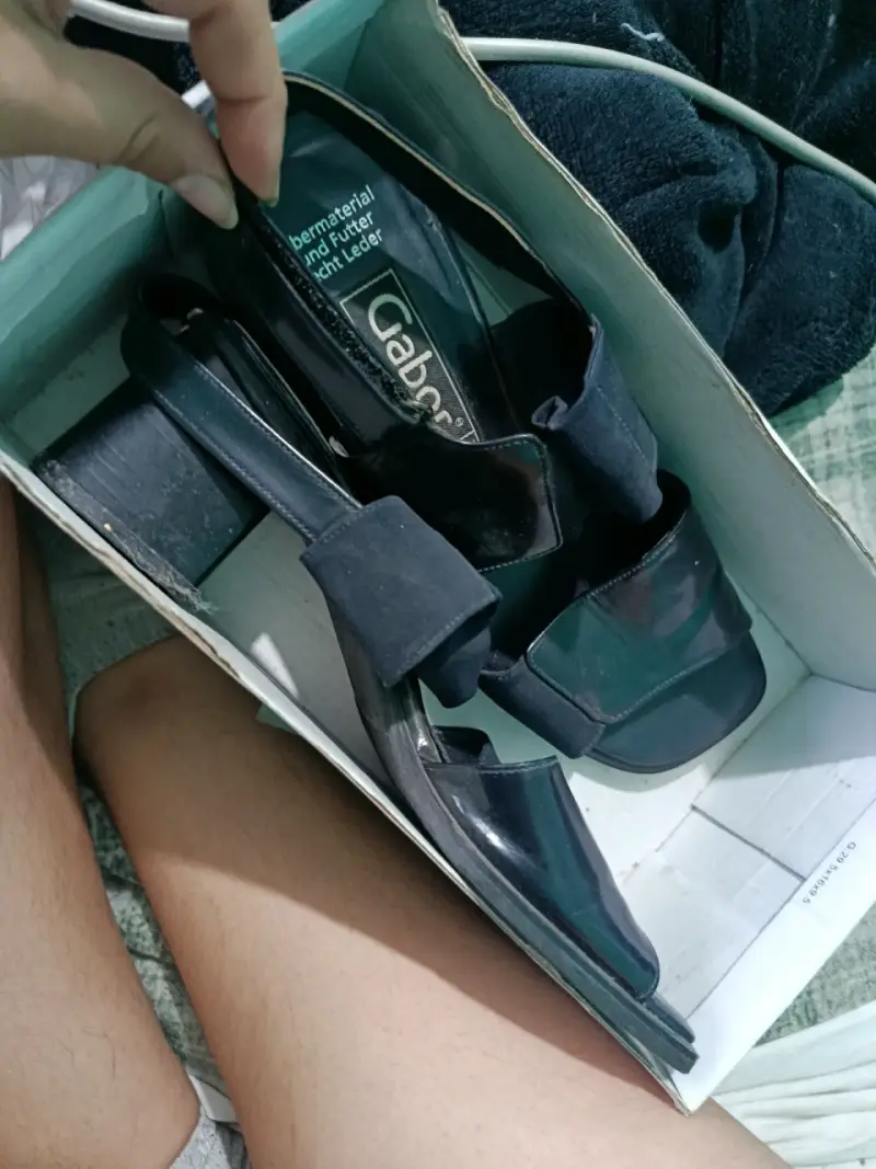 Sandalias de cuero Gabor negras - 1