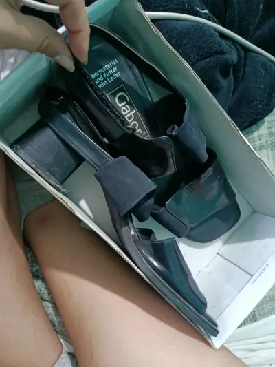 Sandalias de cuero Gabor negras - miniatura 1