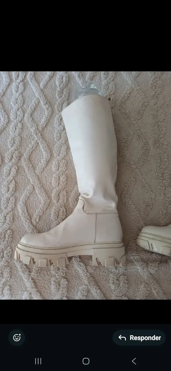 Botas largas blancas con plataforma - 2