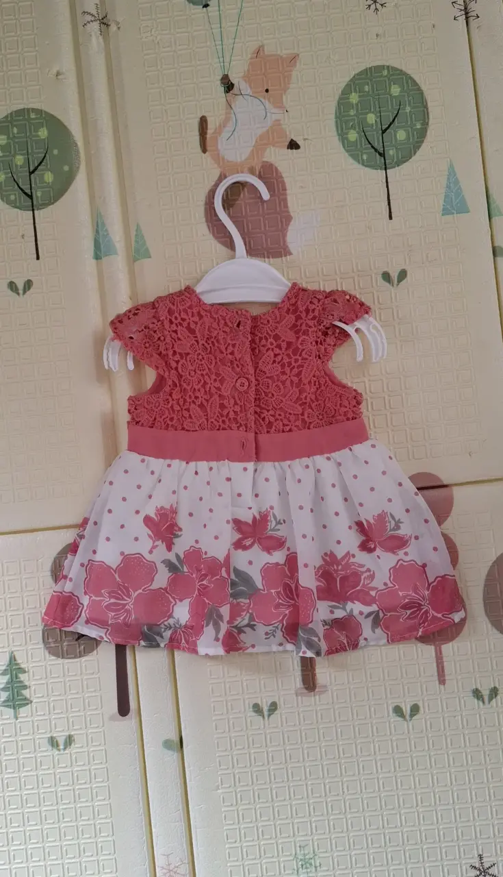 Vestido de niña con chaqueta rosa - 3