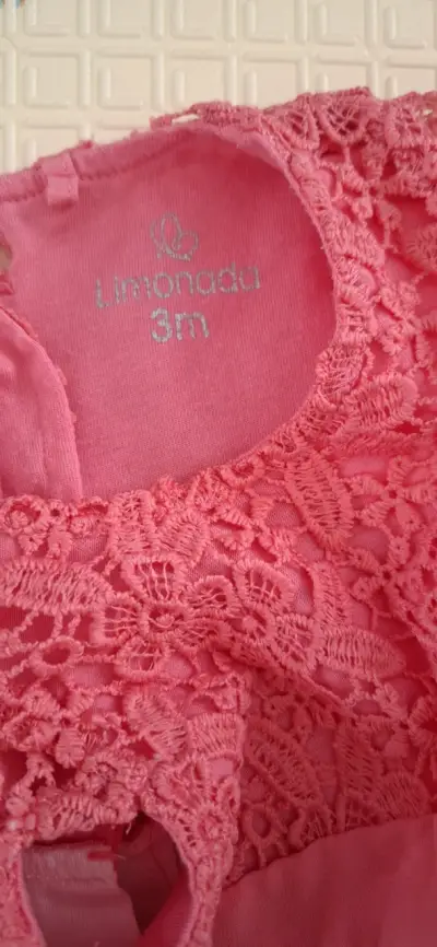 Vestido de niña con chaqueta rosa - miniatura 4